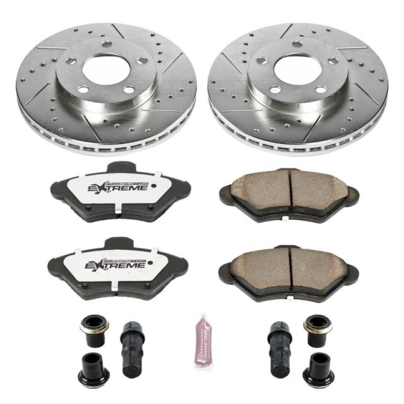 Power Stop 94-98 Ford Mustang Front Z26 Street Warrior Brake Kit Brake Kits - Performance D&S PowerStop