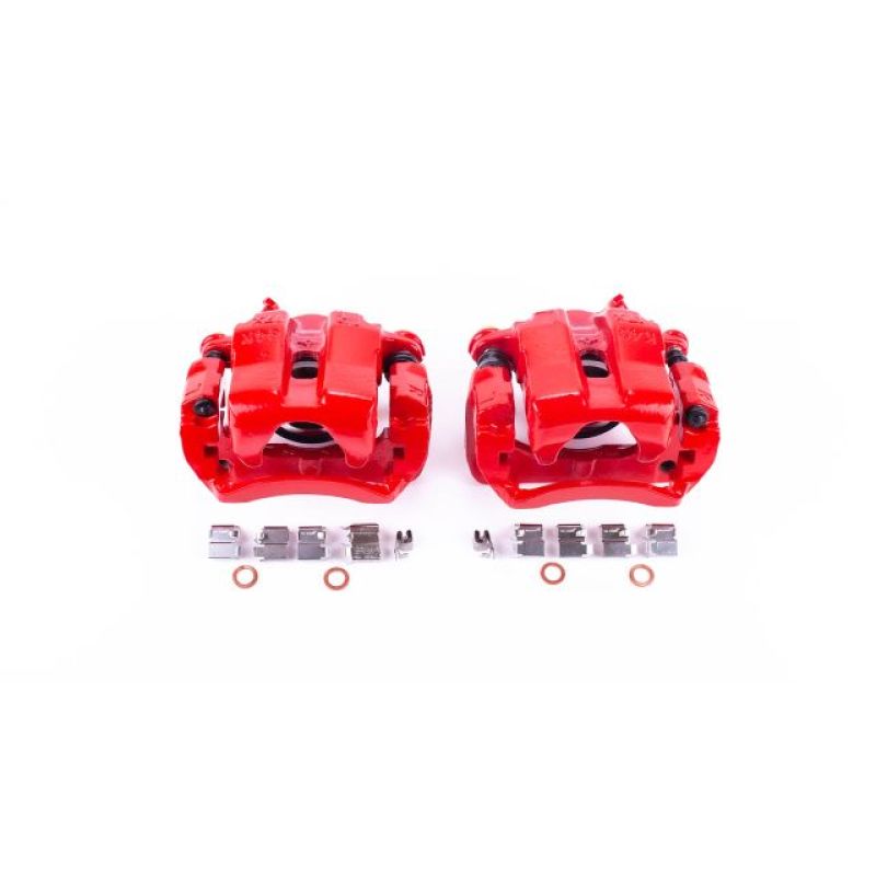 Power Stop 96-98 Suzuki Sidekick Front Red Calipers w/Brackets - Pair Brake Calipers - Perf PowerStop