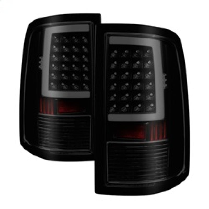 xTune 09-18 Dodge Ram 1500 LED Tail Lights - Black Smoke (ALT-ON-DR09-LBLED-BSM) Tail Lights SPYDER