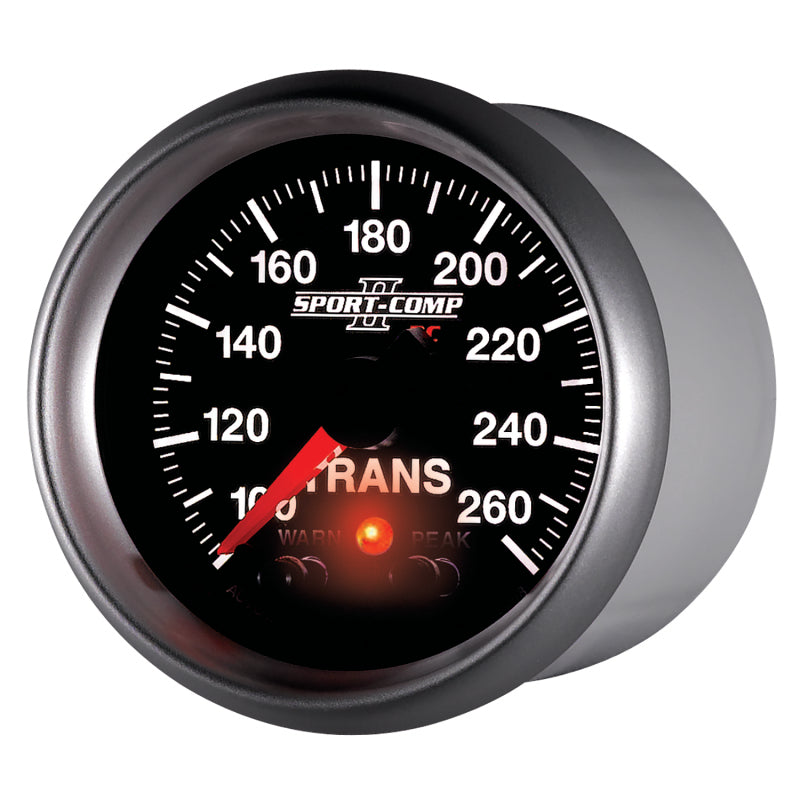 Autometer Elite 52.4mm 100-260F Transmission Temprature Peak & Warn w/ Electronic Control Gauge Gauges AutoMeter