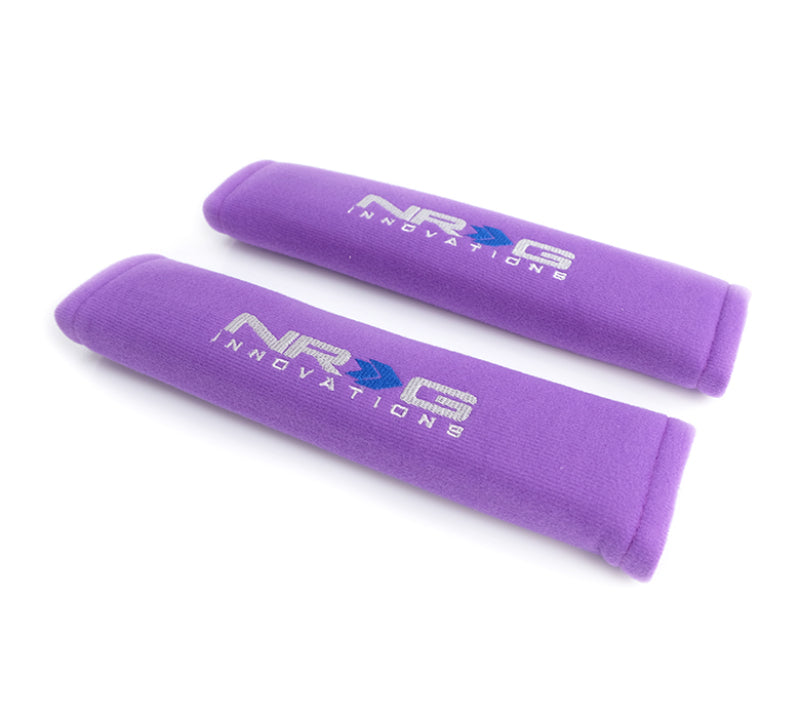 NRG Seat Belt Pads 2.7in (Wide) X 11in - Purple(2 Piece) Short Seat Belts & Harnesses NRG