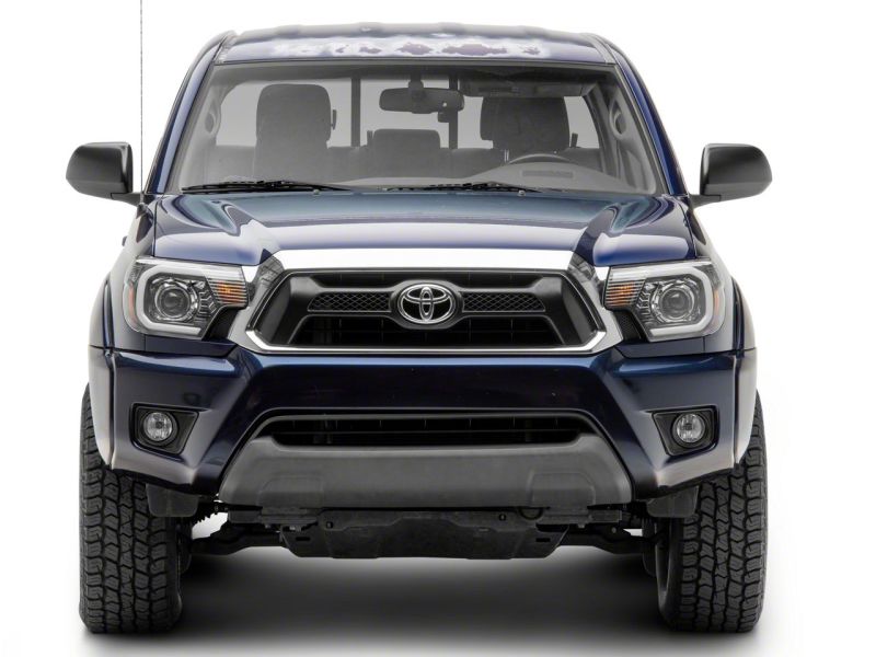 Raxiom 12-15 Toyota Tacoma Axial Projector Headlights w/ SEQL LED Bar- Black Housing (Clear Lens) Headlights Raxiom
