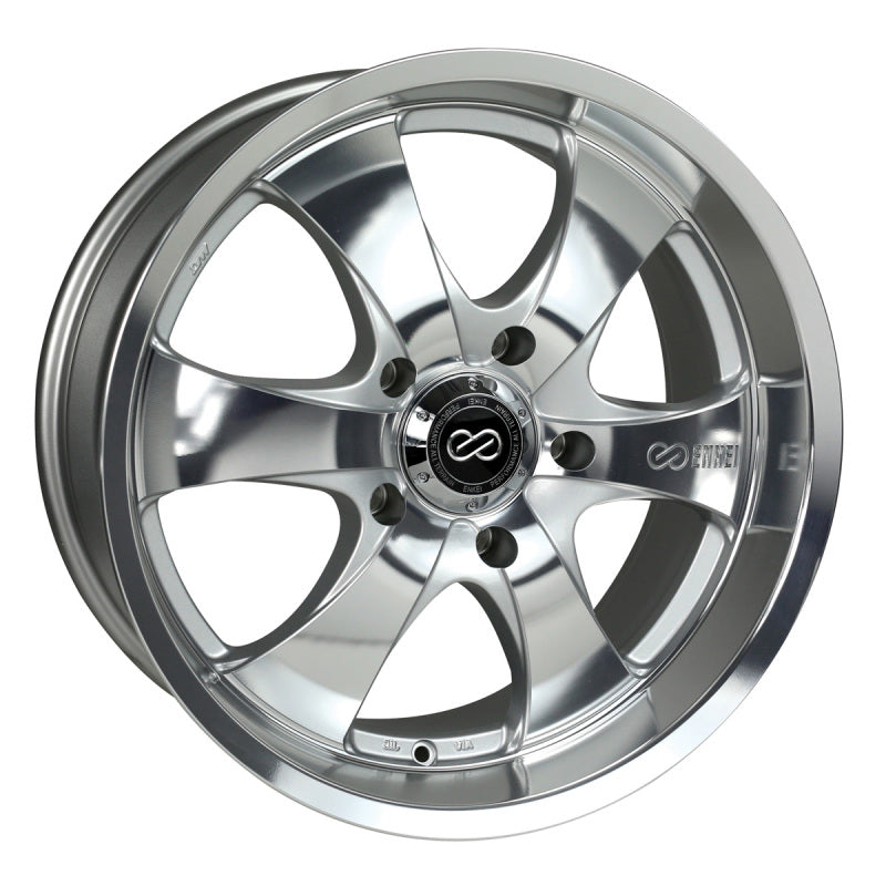 Enkei M6 Universal Truck & SUV 17x8 10mm Offset 6x139.7 BP 108.6mm Bore Mirror Finish Wheel Wheels - Cast Enkei