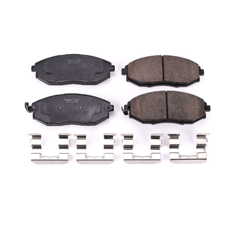 Power Stop 04-06 Chevrolet Epica Front Z17 Evo Ceramic Brake Pad w/Hardware Brake Kits - Performance Blank PowerStop