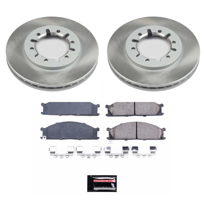 Power Stop 98-04 Nissan Frontier Front Semi-Coated Rotor Kit Brake Kits - Performance Blank PowerStop