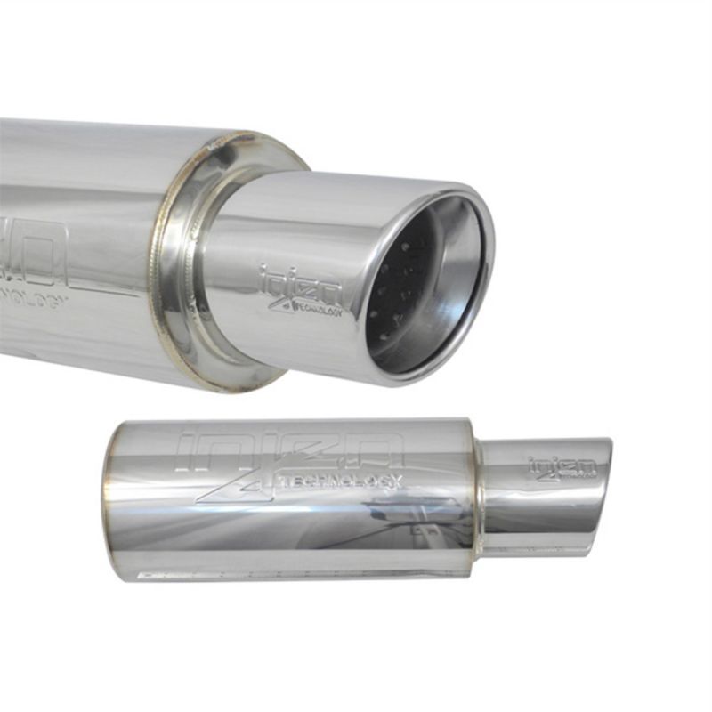 Injen 2 3/8 Universal Muffler w/Stainless Steel resonated rolled tip (Injen embossed logo) Muffler Injen