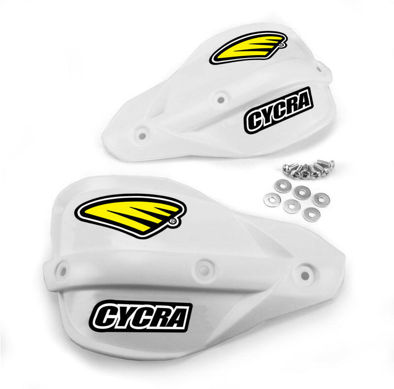Cycra Enduro Handshield - White Hand Guards Cycra