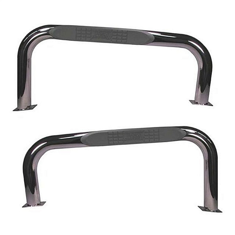 Rugged Ridge 3-In Round Tube Steps SS 97-06TJ Side Steps Rugged Ridge