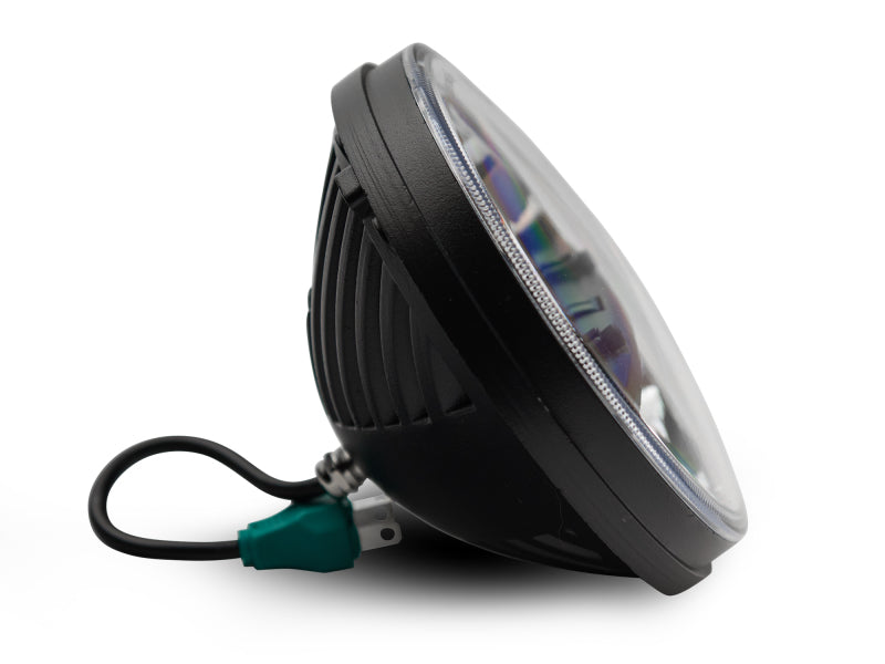 Raxiom 97-18 Jeep Wrangler TJ/JK Axial Series LED Headlights- Black Housing (Clear Lens) Headlights Raxiom