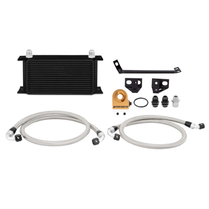 Mishimoto 15 Ford Mustang EcoBoost Thermostatic Oil Cooler Kit - Black Oil Coolers Mishimoto