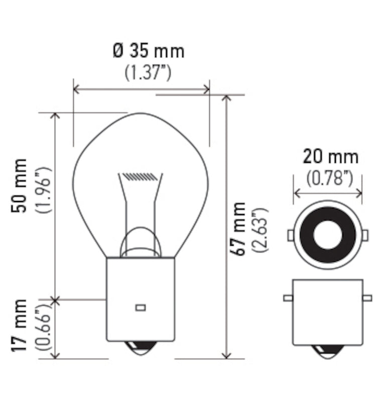 Hella Bulb 660 12V 60W Ba20S B11 Bulbs Hella