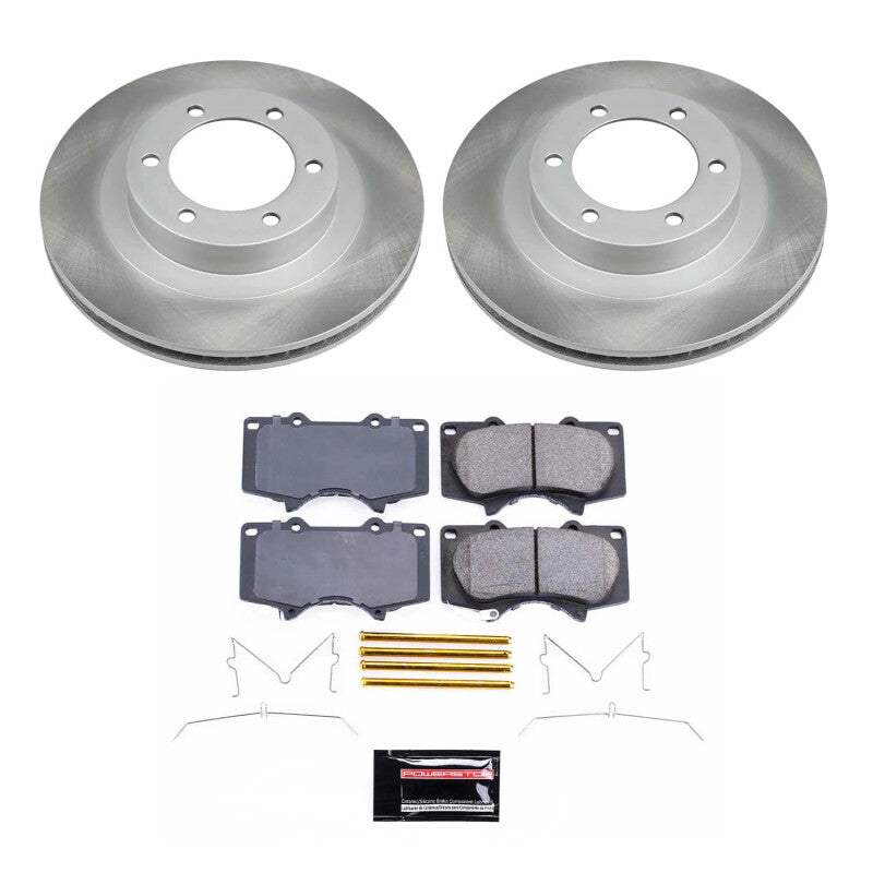 Power Stop 03-09 Toyota 4Runner Front Semi-Coated Rotor Kit Brake Kits - Performance Blank PowerStop