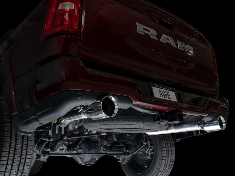 AWE Tuning 25+ RAM 1500 3.0TT 0FG Cat-Back Touring Exhaust - Chrome Silver Tips Catback AWE Tuning