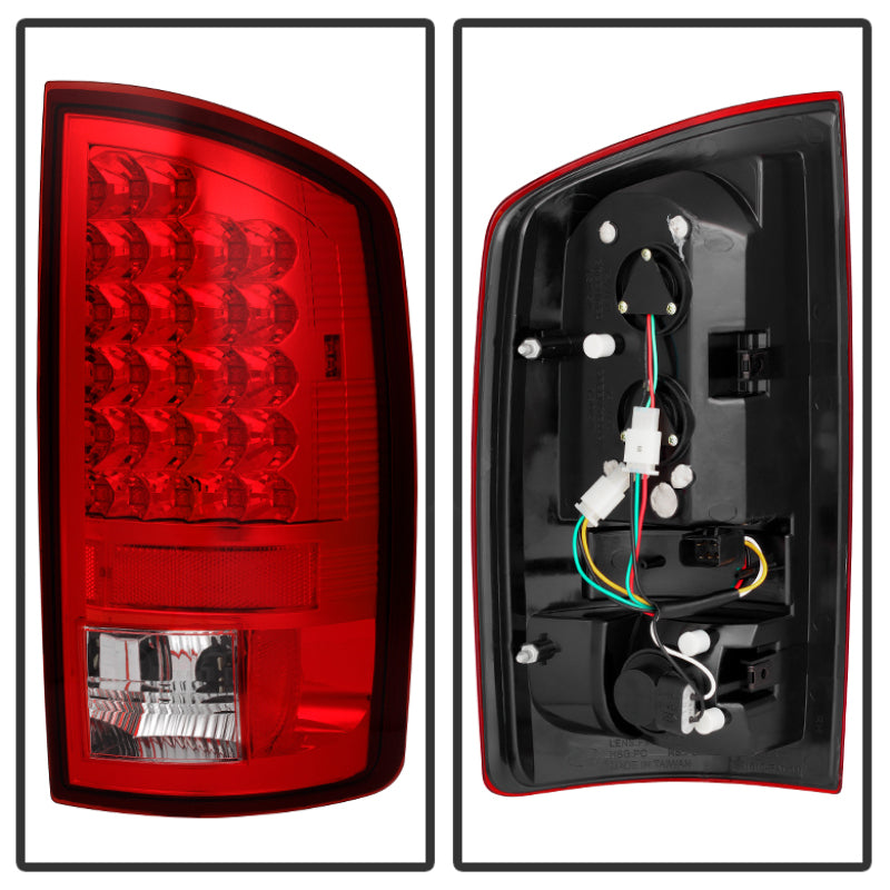 Spyder Dodge Ram 02-06 1500/Ram 2500/3500 03-06 LED Tail Light Red Clear ALT-YD-DRAM02-LED-RC Tail Lights SPYDER