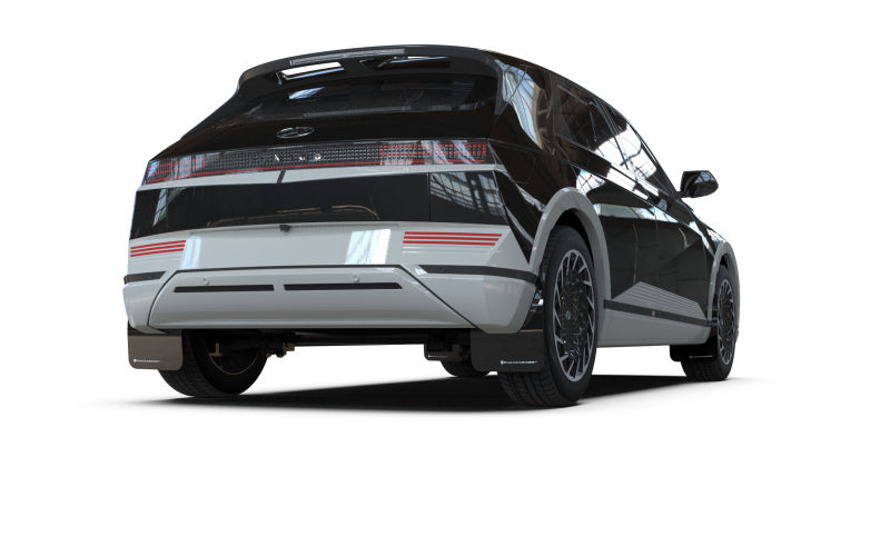 Rally Armor 22-24 Hyundai Ioniq 5 Black Mud Flap w/White Logo Mud Flaps Rally Armor