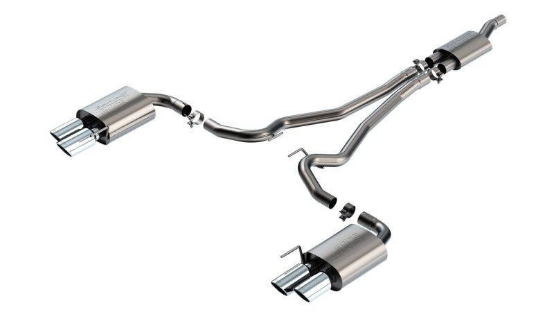 Borla 2024 Ford Mustang Ecoboost 2.3L Cat-Back Exhaust System S-Type w/ Quad Tip - Non-Active Catback Borla