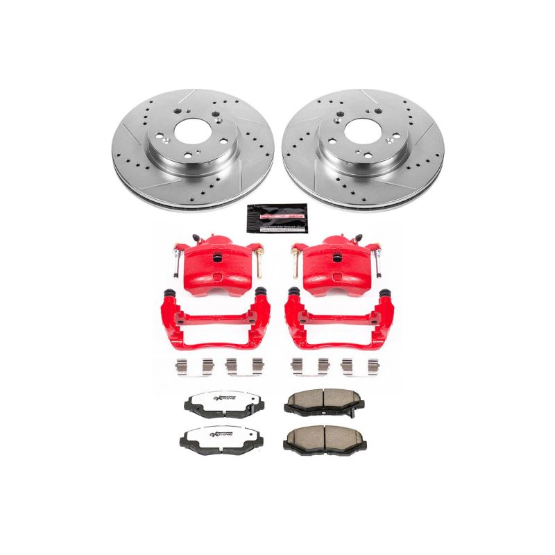 Power Stop 2013 Acura ILX Front Z26 Street Warrior Brake Kit w/Calipers Brake Kits - Performance D&S PowerStop