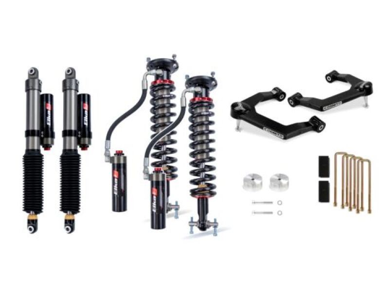 Cognito 19-24 Chevy/GMC Silverado/Sierra 1500 2WD/4WD 3in Elite Leveling Lift Kit w/ Elka 2.5 Shocks Leveling Kits Cognito