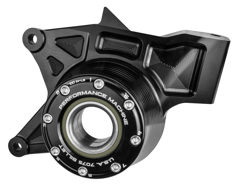 Performance Machine UTV Bearing Carrier Assembly - Black Ano Steering Knuckles & Spindles Performance Machine
