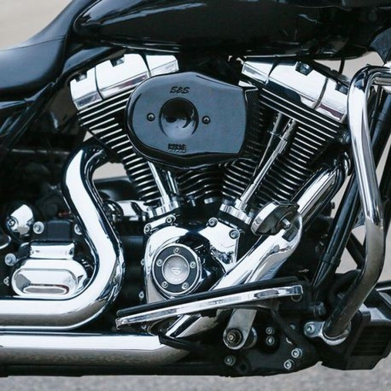S&S Cycle 08-16 Touring/16-17 Softail Models Stealth Air Cleaner Kit w/ Black Tribute Cover Air Intake Components S&S Cycle