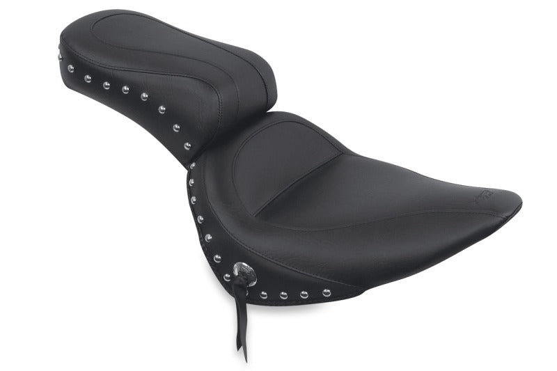 Mustang 84-06 Harley Standard Rear Tire Standard Touring 1PC Seat w/Studs - Black One-Piece Motorcycle Seats Mustang Motorcycle