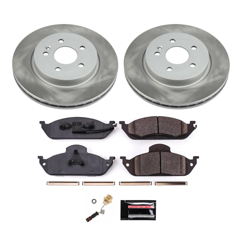 Power Stop 1999 Mercedes-Benz ML430 Front Semi-Coated Rotor Kit Brake Kits - Performance Blank PowerStop