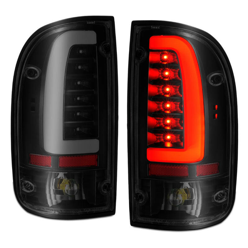 ANZO 1995-2000 Toyota Tacoma LED Taillights Black Housing Smoke Lens (Pair) Tail Lights ANZO