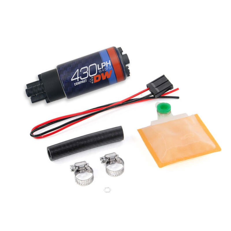 DeatschWerks Universal DW430C 430lph Compact Fuel Pump with Install Kit Fuel Pumps DeatschWerks