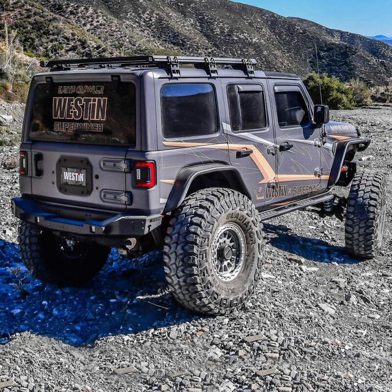 Westin 18-25 Wrangler JL Spare Tire Delete Plate - Tex. Blk Tire Carriers Westin