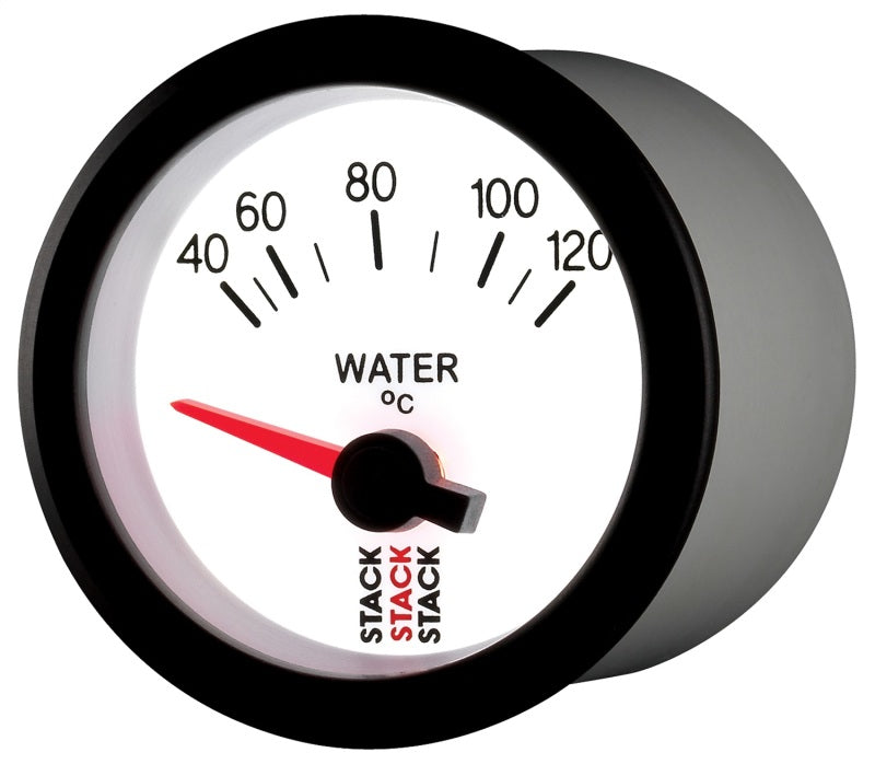 Autometer Stack 52mm 40-120 Deg C M10 Male Electric Water Temp Gauge - White Gauges AutoMeter