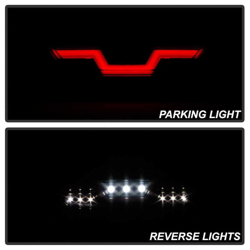 Spyder 15-16 Ford Mustang LED Reverse Lights - Black Smoke w/ Red Bar (ALT-YD-FM15RED-REV-BSM) Tail Lights SPYDER