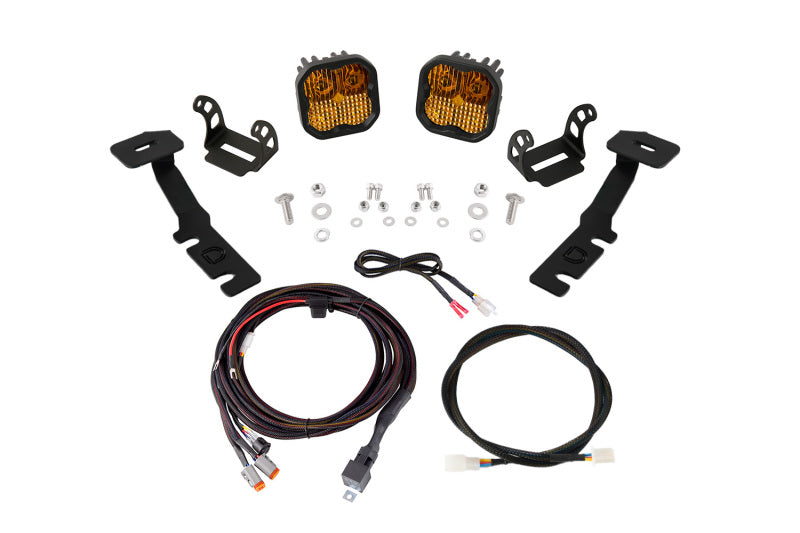 Diode Dynamics 19-25 Toyota RAV4 SS3 LED Ditch Light Kit - Sport Yellow Combo Light Bars & Cubes Diode Dynamics