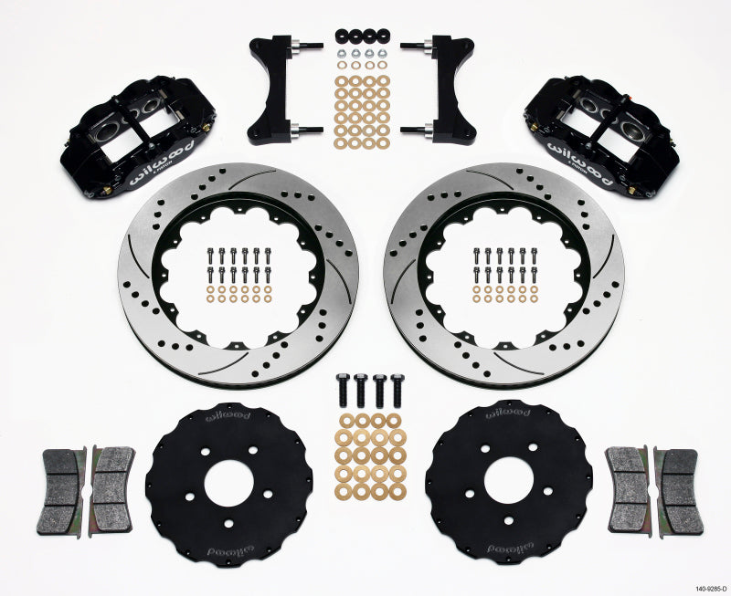 Wilwood Narrow Superlite 6R Front Hat Kit 14.00in Drilled Mitsubishi EVO VIII Big Brake Kits Wilwood