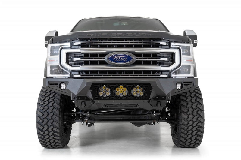 Addictive Desert Designs 17-20 Ford Super Duty Bomber Front Bumper w/ Mounts For 3 Baja Designs LP6s Bumpers - Steel Addictive Desert Designs