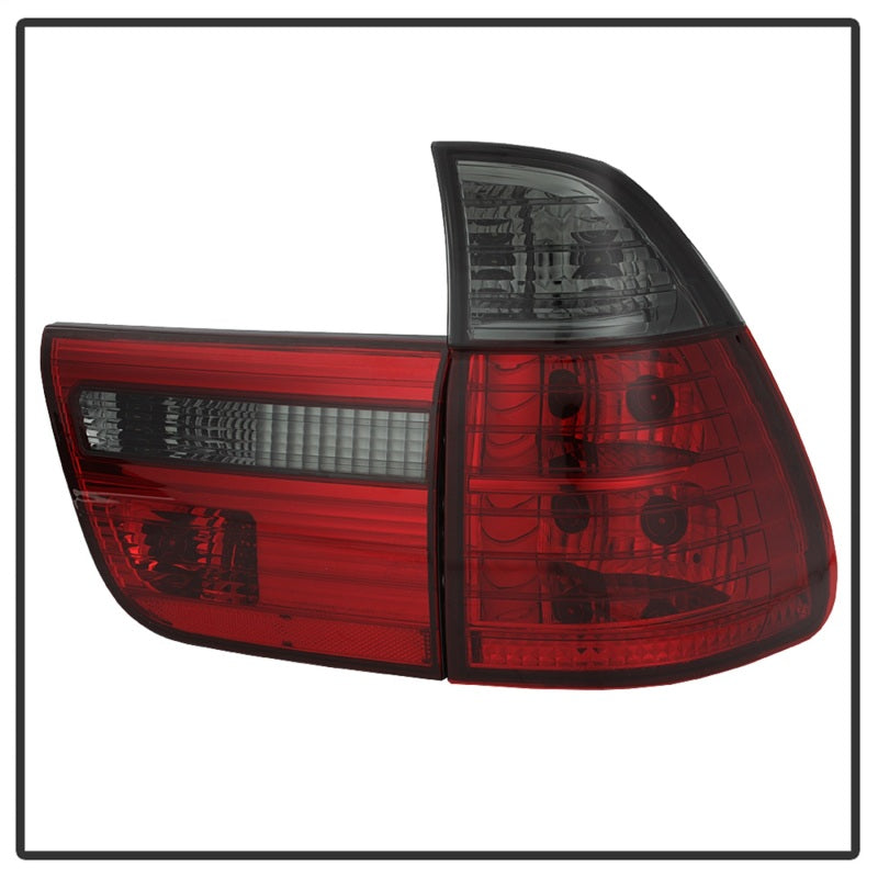 Spyder BMW E53 X5 00-06 4PCS Euro Style Tail Lights- Red Smoke ALT-YD-BE5300-RS Tail Lights SPYDER