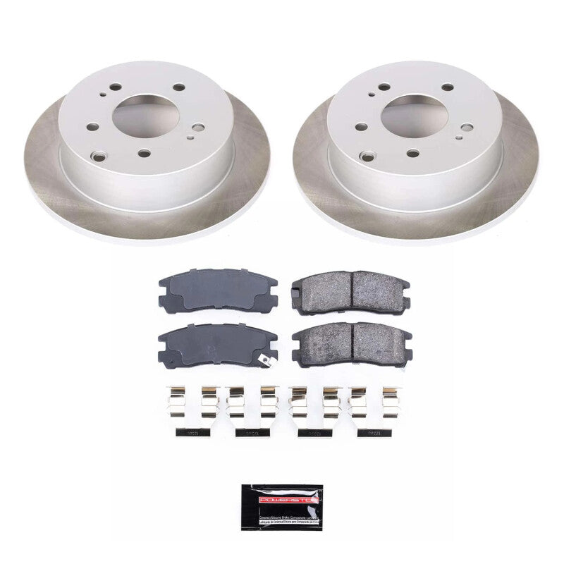 Power Stop 04-12 Mitsubishi Galant Rear Semi-Coated Rotor Kit Brake Kits - Performance Blank PowerStop