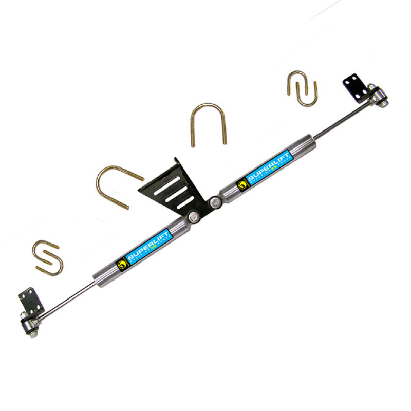 Superlift 07-18 Jeep Wrangler JK High Clearance Dual Steering Stabil. Kit- SR SS by Bilstein (Gas) Steering Stabilizer Superlift