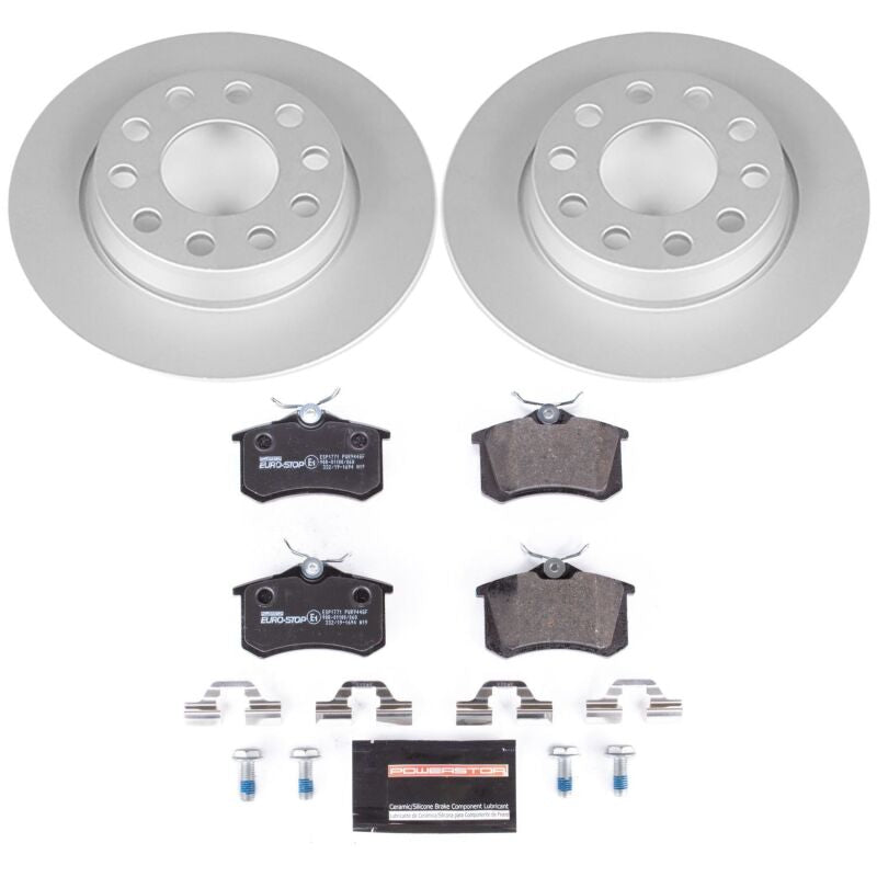 Power Stop 02-05 Audi A4 Rear Euro-Stop Brake Kit Brake Kits - OE PowerStop