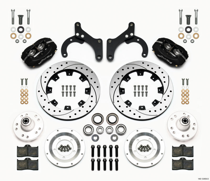 Wilwood Forged Dynalite Front Kit 12.19in Drilled 59-64 Chevy Impala / 63-64 Corvette Big Brake Kits Wilwood