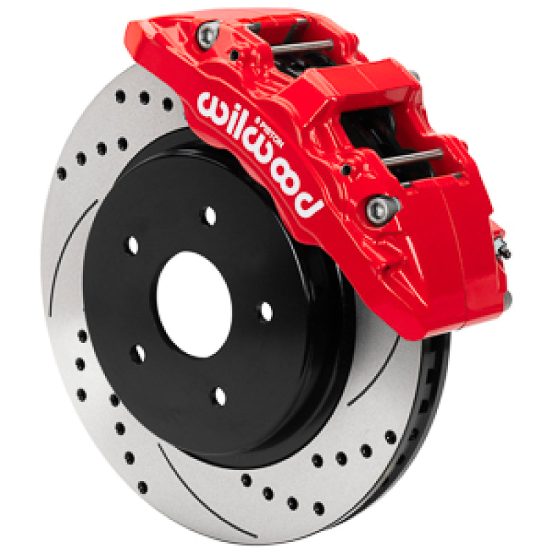 Wilwood 13-18 Dodge Ram 1500 Aero6 DM SRP Front Brake Kit w/ Lines - Red Big Brake Kits Wilwood