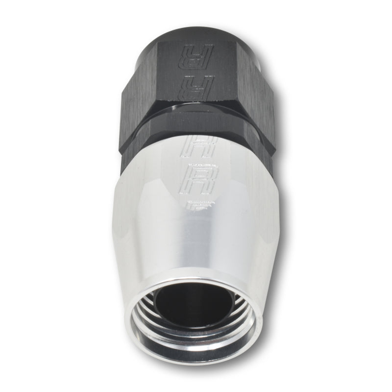 Russell Performance -6 AN Black/Silver Straight Full Flow Hose End Fittings Russell