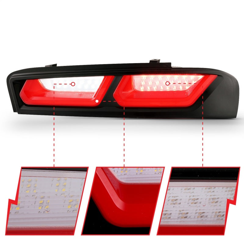 ANZO 2016-2018 Chevrolet Camaro L.E.D T.L Red/Clear Tail Lights ANZO