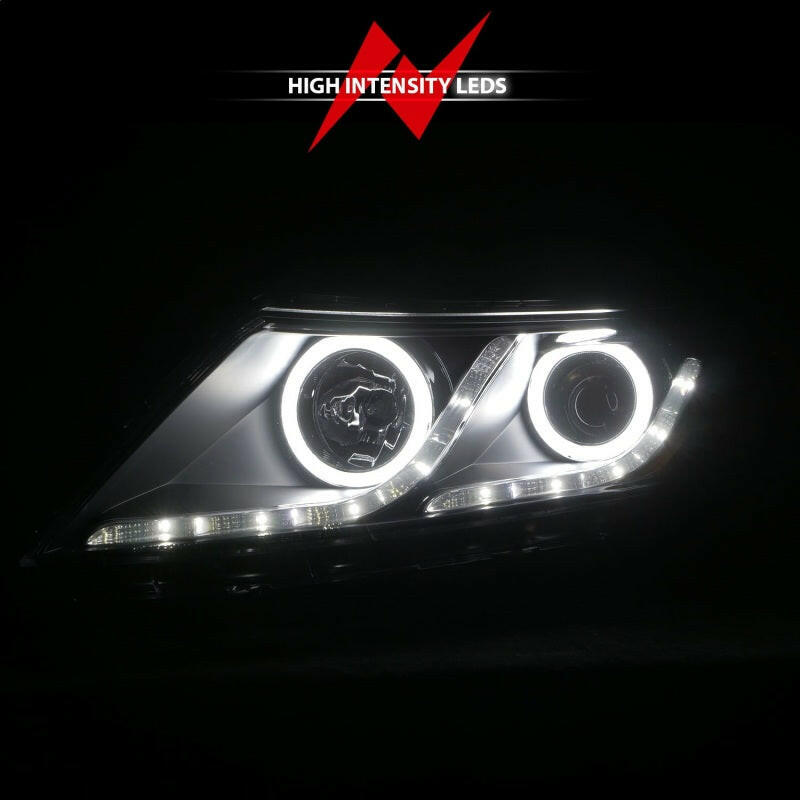 ANZO 2011-2013 Kia Optima Projector Headlights w/ Halo Black (CCFL) Headlights ANZO