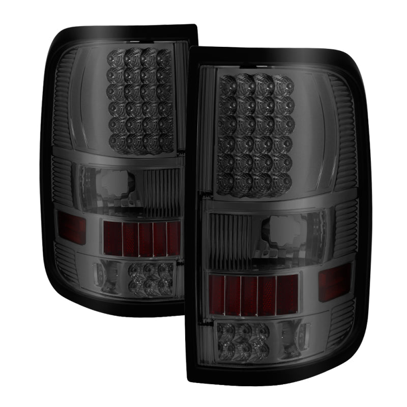xTune Ford F150 Styleside 04-08 (Not Fit Heritage & SVT) LED Tail Lights Smoke ALT-ON-FF15004-LED-SM Tail Lights SPYDER