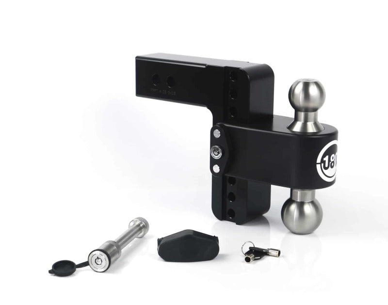Weigh Safe 180 Hitch 6in Drop Hitch & 2.5in Shank (10K/18.5K GTWR) w/WS05 - Black Cerakote Hitch Ball Mounts Weigh Safe
