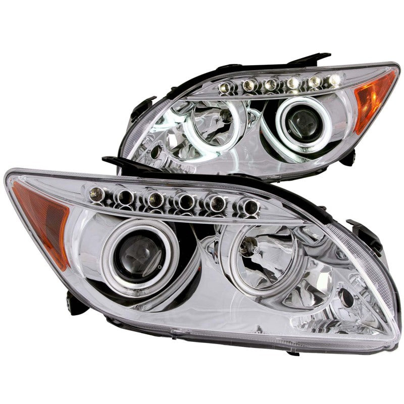 ANZO 2005-2010 Scion Tc Projector Headlights w/ Halo Chrome (CCFL) Headlights ANZO