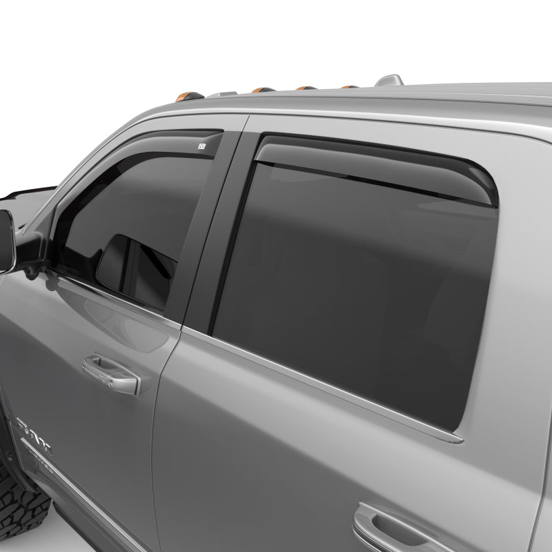 EGR 2020+ Ram HD Crew/Mega Cab In-Channel Window Visors Set of 4 - Dark Smoke Wind Deflectors EGR