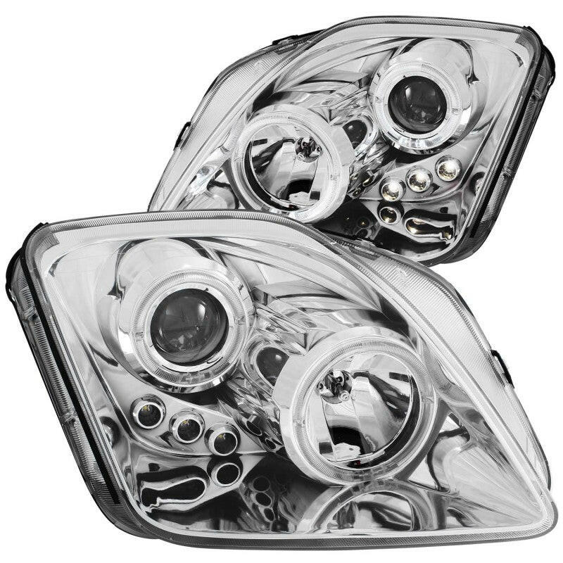 ANZO 1997-2001 Honda Prelude Projector Headlights w/ Halo Chrome w/ LED Headlights ANZO