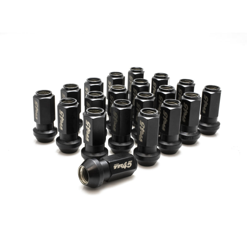 Wheel Mate Muteki TR45 Open End Lug Nuts - Black Chrome - 12x1.50 - 45mm Lug Nuts Wheel Mate