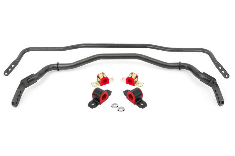 BMR 15-22 S550 Mustang Sway Bar Kit with Bushings Front and Rear Black Hammertone Sway Bars BMR Suspension